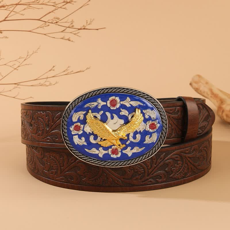 Colorful Patterned Belt with Gold Buckle Girl main image 4