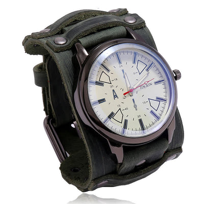 Men's Personalized Retro Fashion Cuff Leather Watch