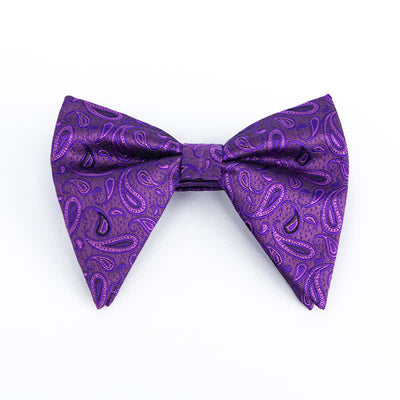 Men's Colorful Paisley Oversized Pointed Bow Tie