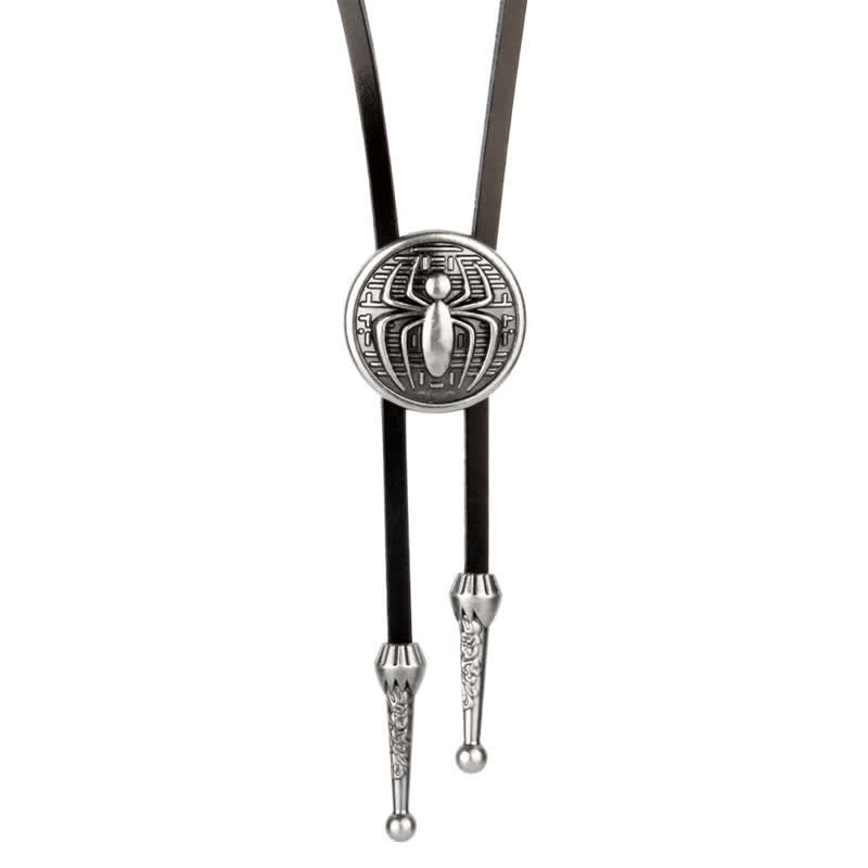 Clearance: Spider Round Pendant Cowboy Bolo Tie