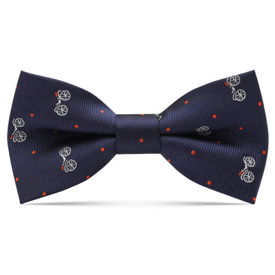 Kid's Interesting Cartoon Animal Motifs Bow Tie - Navy Bike - image 16