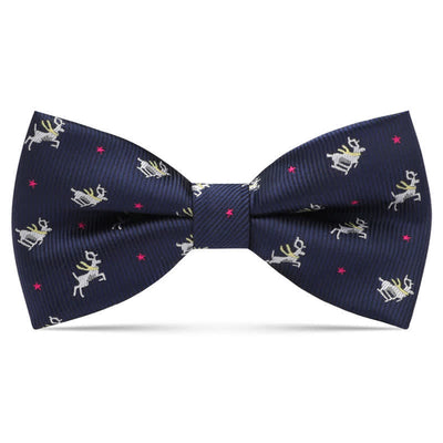 Kid's Interesting Cartoon Animal Motifs Bow Tie - Navy Deer - image 22