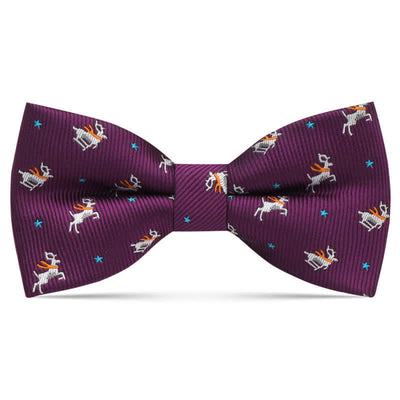 Kid's Interesting Cartoon Animal Motifs Bow Tie - Purple Deer - image 13