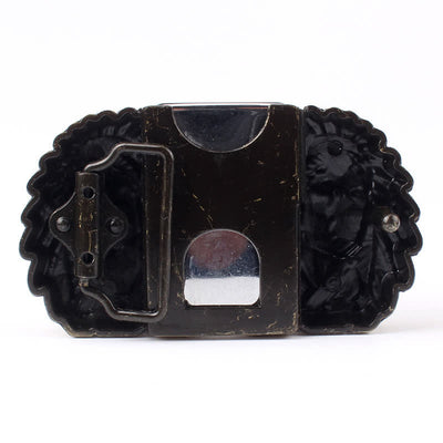 Men's DIY Indian Chief Head Leather Belt with Hidden Lighter