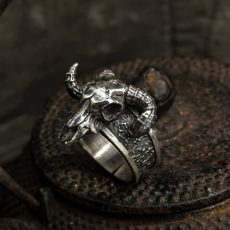 FREE Today: Men's Devil Hell Ghost Goat Opening Adjustable Ring - image 2