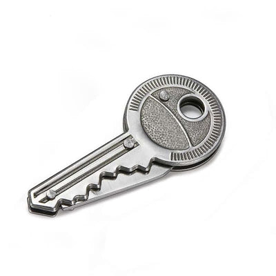 Compact Mini Folding Knife Key Shape Keychain
