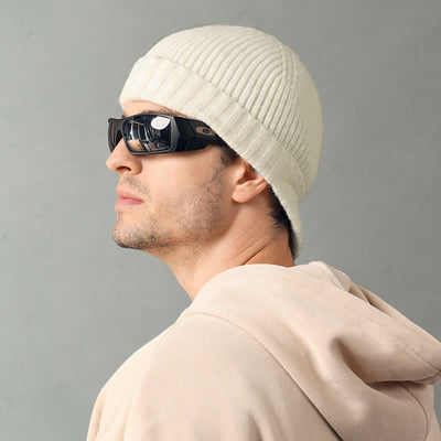 Comfortable Elastic Beanie Short Brim Knitted Hat - image 6