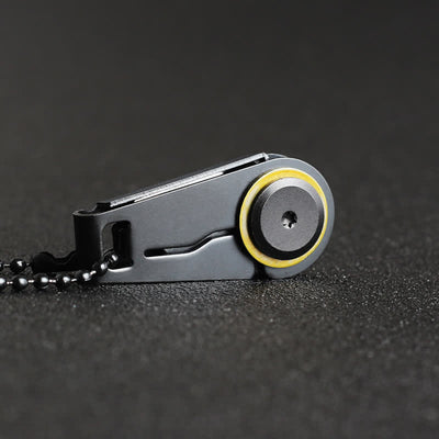 Black EDC Folding Knife Portable Tactical Keychain