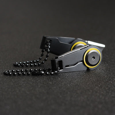 Black EDC Folding Knife Portable Tactical Keychain