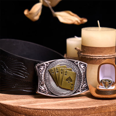 Functional DIY Hidden Knife Belt Buckle Retro Bull Ring Bundle Set