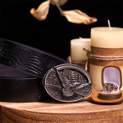 Functional DIY Hidden Knife Belt Buckle Retro Bull Ring Bundle Set