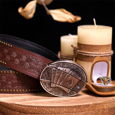 Functional DIY Hidden Knife Belt Buckle Retro Bull Ring Bundle Set