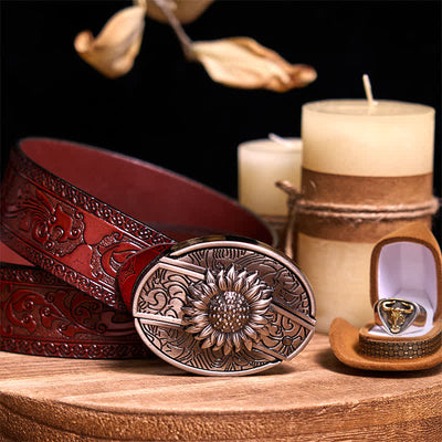 Functional DIY Hidden Knife Belt Buckle Retro Bull Ring Bundle Set