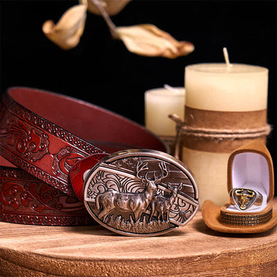 Functional DIY Hidden Knife Belt Buckle Retro Bull Ring Bundle Set