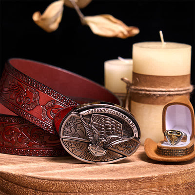 Functional DIY Hidden Knife Belt Buckle Retro Bull Ring Bundle Set
