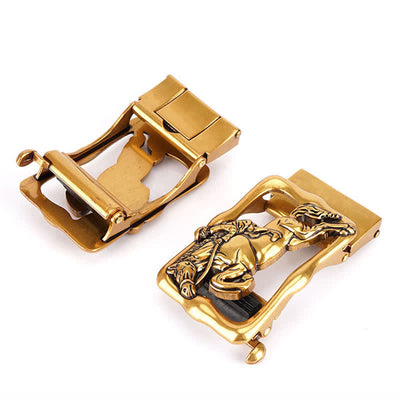 Men's Horse Riding Hollow Automatic Buckle Nylon Belt