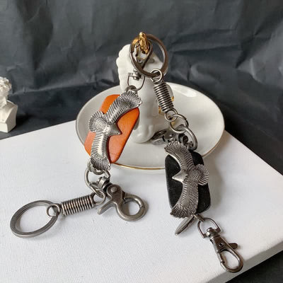 FREE Today: Flying Bold Eagle Metal Pendant Leather Keychain - image 3