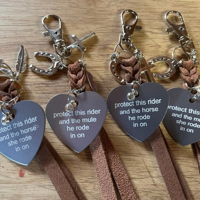 FREE Today: Heart Metal Horseshoe Cross Pendant Leather Keychain - image 1