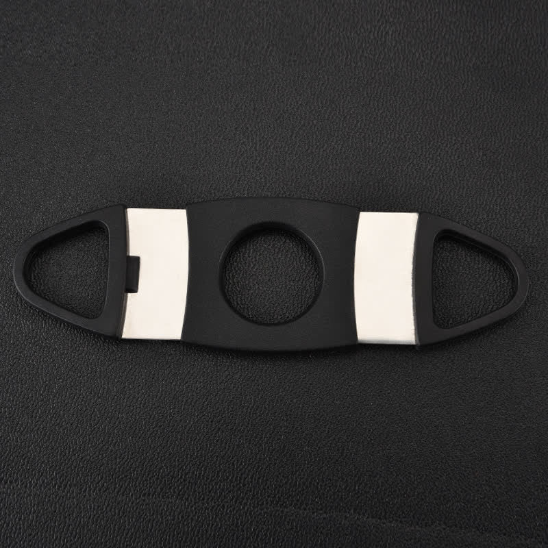 Black Double Blades Scissors Pocket Cigar Cutter