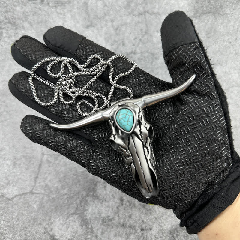 Longhorn Skull Turquoise Multi-function EDC Tool Pendant Belt