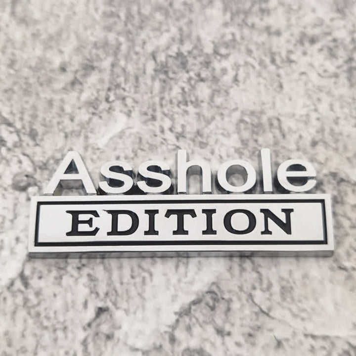 zipelo Asshole Edition - Adesivo 3D per auto, con emblema in zipelo Asshole Edition - Adesivo 3D per auto, con emblema in