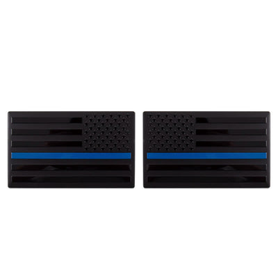 2Pcs American Flag Metal Sticker Car Badge