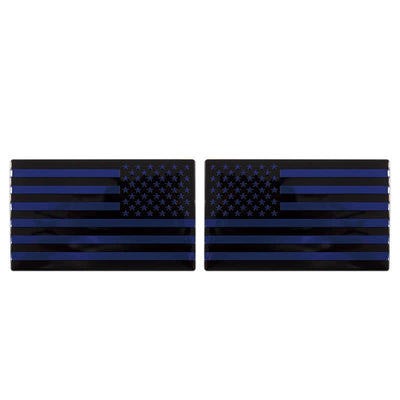 2Pcs American Flag Metal Sticker Car Badge