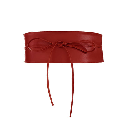 Wide Waist Belt For Women Lashing Leather Corset Belt