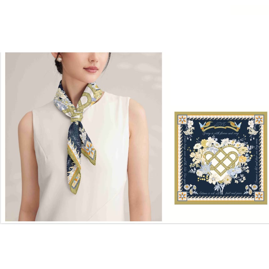 Women's Four Seasons Of Love Spring Silk Thin Scarf