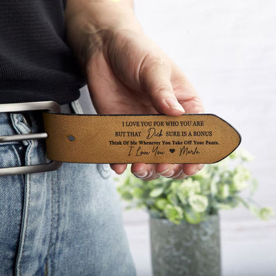 Custom Leather Belt Engraved Names Warm Gift