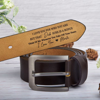 Custom Leather Belt Engraved Names Warm Gift