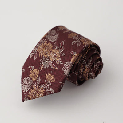 Men's Chrysanthemum Floral Casual Wear Necktie