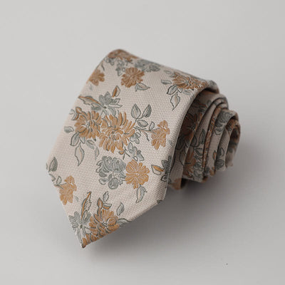 Men's Chrysanthemum Floral Casual Wear Necktie