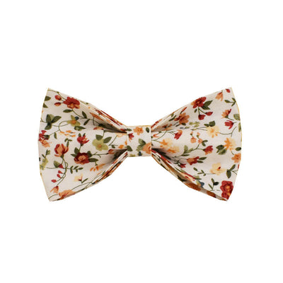 Floral Pet Adjustable Bow Tie Collar Dog Harness Leash Set