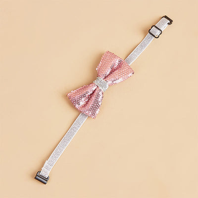 Sparkle Sequin Adjustable Collar Pet Bow Tie