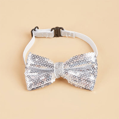 Sparkle Sequin Adjustable Collar Pet Bow Tie