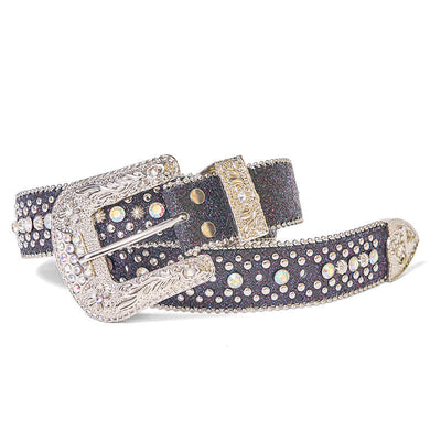 Women's Hip Hop Punk Rhinestone Leather Belt
