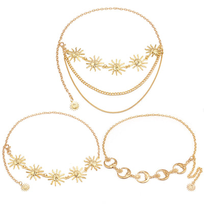 Women's Moon And Star Chain Belt Metal Waist Chain