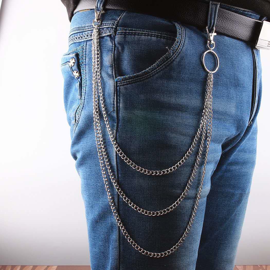 Punk Belt Chain Three Layers Gothic Waist Chain