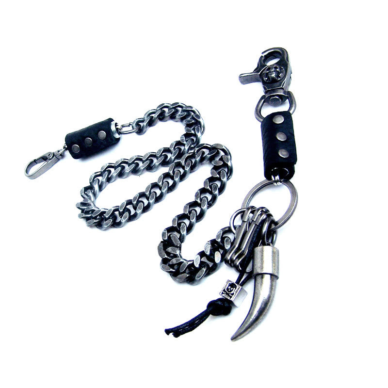 Punk Belt Chain Double Pistol Skull Metal Chain