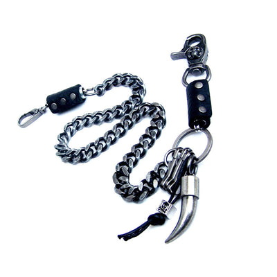 Punk Belt Chain Double Pistol Skull Metal Chain