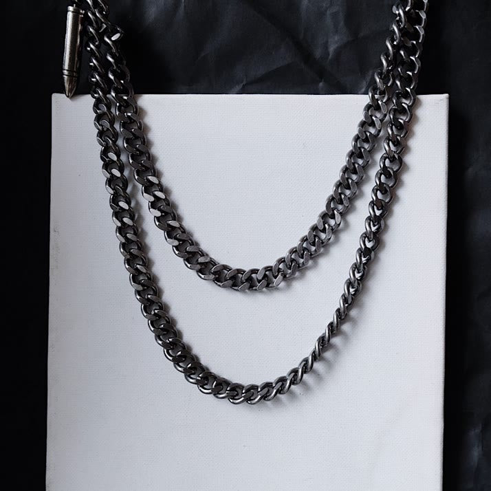 Punk Belt Chain Double Pistol Skull Metal Chain