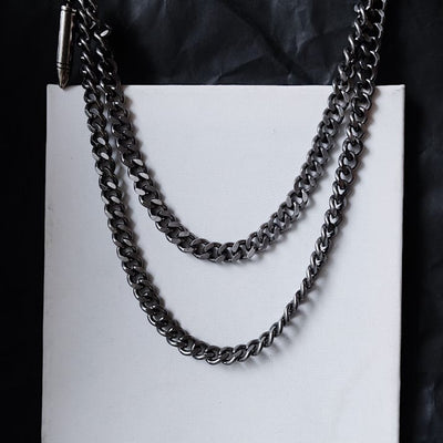 Punk Belt Chain Double Pistol Skull Metal Chain