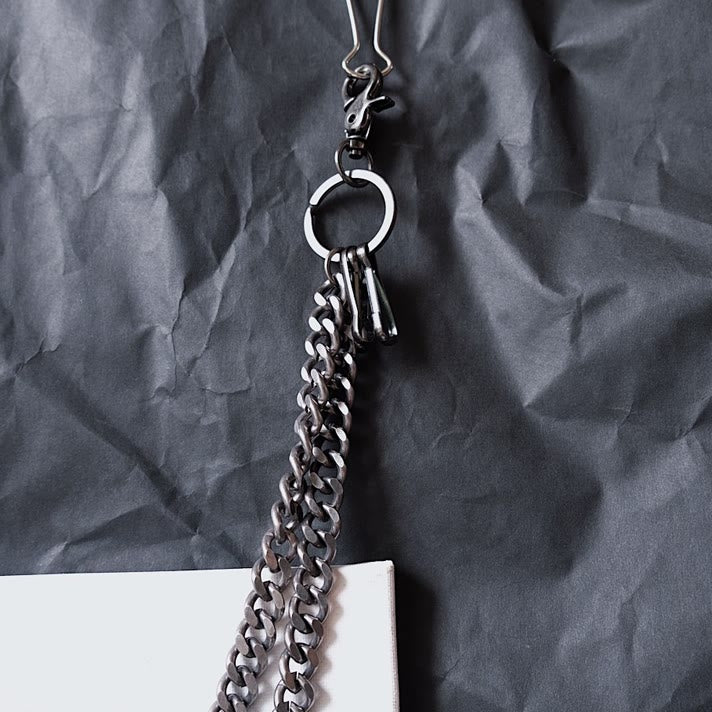 Punk Belt Chain Double Pistol Skull Metal Chain