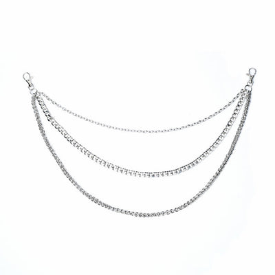 Skull Belt Chain Three Layers Gothic Waist Chain