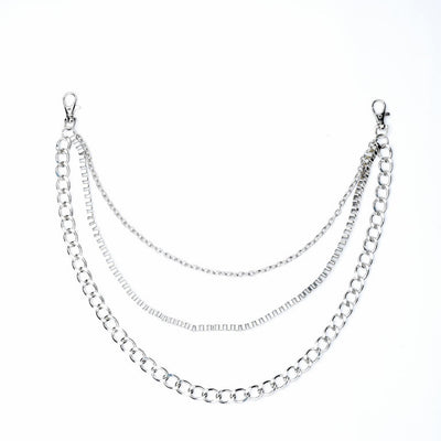 Skull Belt Chain Three Layers Gothic Waist Chain