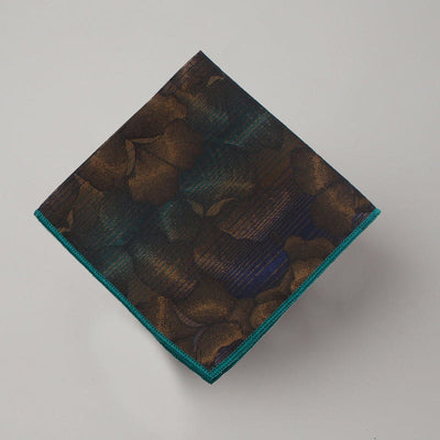 Men's Dark Color Flower Pattern Necktie Pocket Square Set