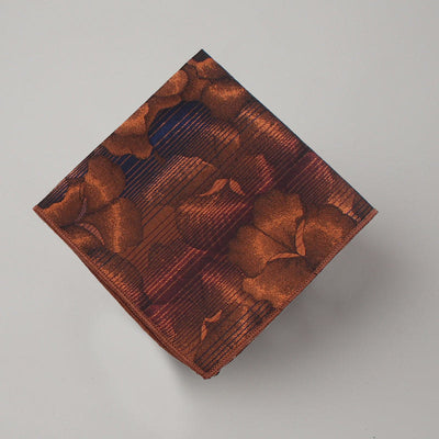 Men's Dark Color Flower Pattern Necktie Pocket Square Set