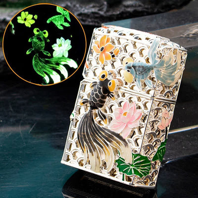 Luminous Goldfish Flower Refillable Kerosene Lighter