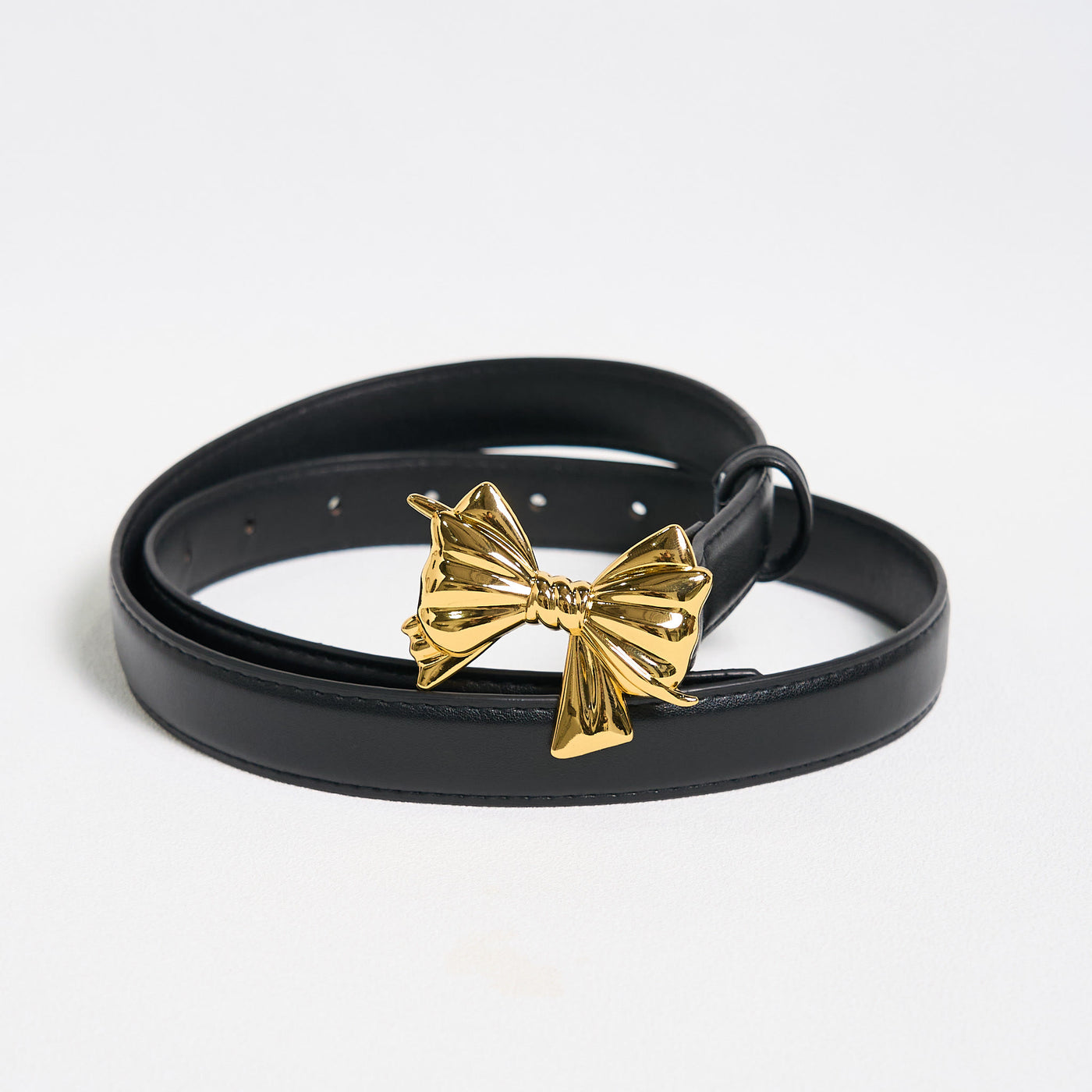 Women's Western Cowgirl Bowknot Buckle Leather Belt